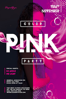 скачать PSD-шаблон флаера: Pink Event Flyer