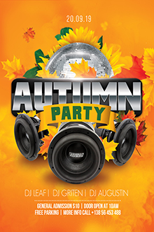 скачать PSD-шаблон флаера: Autumn Party Flyer K (PSD)