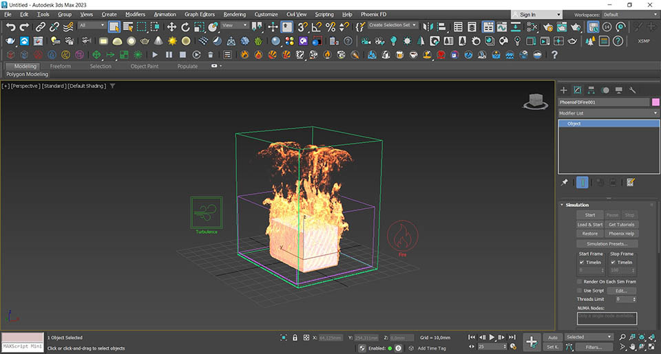 Max 2018. Phoenix FD 3ds Max 2018 сцена с банкой. Chaos Phoenix 4.